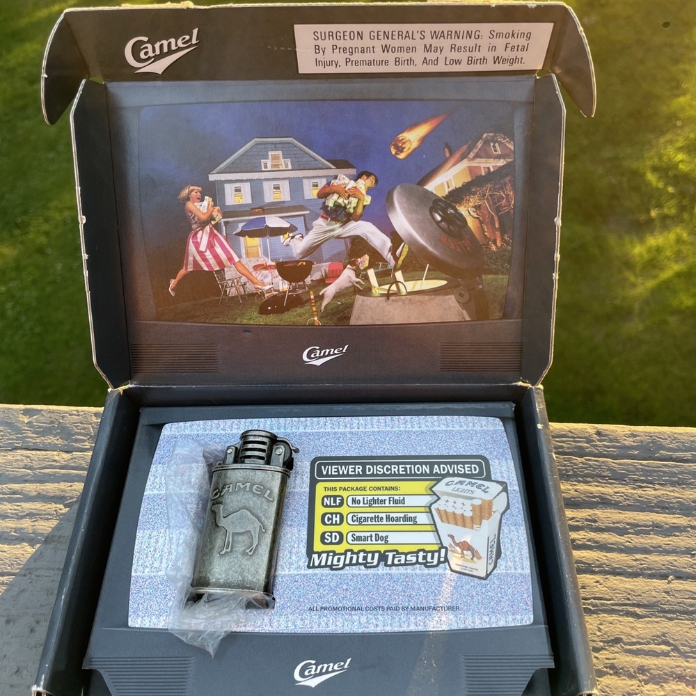 Vintage Camel Cigarette Lighter In The Original Box Never Used